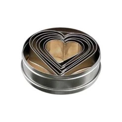 Chef Inox Cutter Set - Heart 6 Piece Size: 50 - 90mm
