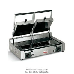 Sirman PD VT LL-LL Ceran® Ceramic Glass Double Panini Grill (Smooth Top / Smooth Bottom)