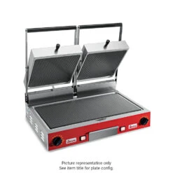 Sirman PD VC LL-LL Ceran® Ceramic Resistant Glass Double Panini Grill (Smooth Top / Smooth Bottom)