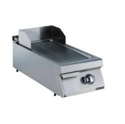 Zanussi EVO900 Gas 400mm Ribbed Brushed Chrome Sloped Plate Fry Top