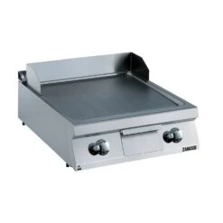 Zanussi EVO900 Gas 800mm Smooth Brushed Chrome Horizontal Plate Fry Top