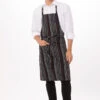 Chef Works Striped Bib Apron - A550 -Best Kitchenware Store A550 BWR