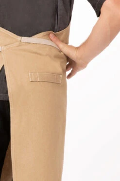 Chef Works Austin Chefs Bib Apron - ABCCD006 -Best Kitchenware Store ABCCD006 NAT 5