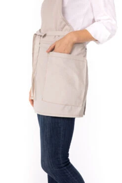 Chef Works Medford Short Bib Apron - ABN02W -Best Kitchenware Store ABN02W NAT 0 3