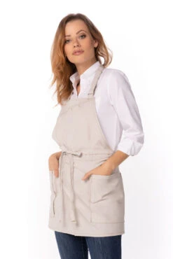 Chef Works Medford Short Bib Apron - ABN02W -Best Kitchenware Store ABN02W NAT 0 6