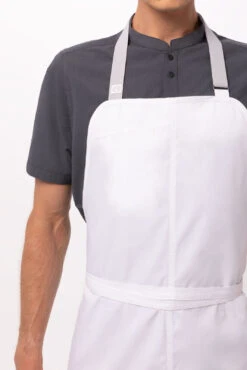 Chef Works Brio Chef's Bib Apron - ACN01 -Best Kitchenware Store ACN01 WHT 0 3