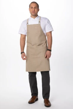 Chef Works Austin Natural Denim Cross Back Apron - ACRS056