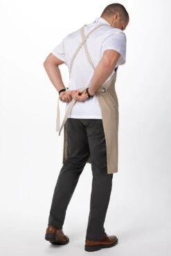Chef Works Austin Natural Denim Cross Back Apron - ACRS056 -Best Kitchenware Store ACRS056 NAT 4
