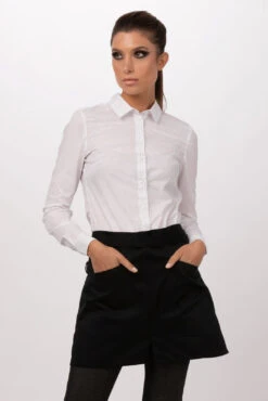 Chef Works Largo Half Bistro Apron - AHN05 -Best Kitchenware Store AHN05 BLK 0 5