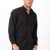 Chef Works Banded Collar Shirt - B100-BLK -Best Kitchenware Store B100 BLK 2XL