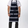 Chef Works Navy Butcher Stripe Bib Apron - BS