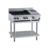 Anvil B+S Black BT-SB4-GRP3 Gas Combination Four Open Burners & 300mm Grill Plate On Stand