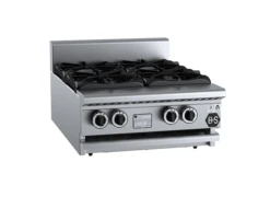 Anvil B+S Black BT-SB4BM Gas Four Burner Boiling Top - Bench Mounted
