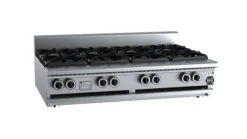 Anvil B+S Black BT-SB8BM Gas Eight Burner Boiling Top - Bench Mounted