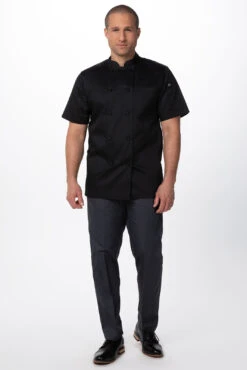 Chef Works Canberra Black Basic Chef Jacket - CBBS