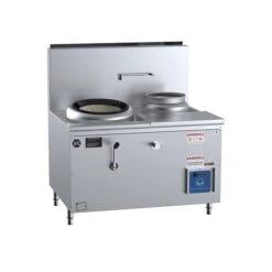 Anvil B+S Black CCF-HP1+1R Gas Single Hole Hi Pac Wok With Right Rear Pot & Side Prep Table