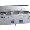 Anvil B+S Black CCF-HP2+2 Gas Double Hole Hi Pac Wok With Two Centre Pots And Prep Table