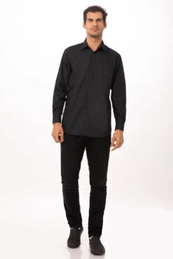 Chef Works Basic Dress Shirt - D150-BLK -Best Kitchenware Store D150 BLK S 2
