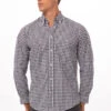 Chef Works Gingham Men's Black Dress Shirt -Best Kitchenware Store D500 BWC
