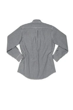 Chef Works Gingham Men's Black Dress Shirt -Best Kitchenware Store D500 BWC 3