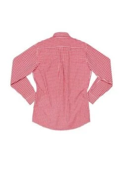 Chef Works Gingham Men's Red Dress Shirt -Best Kitchenware Store D500 WRC 3