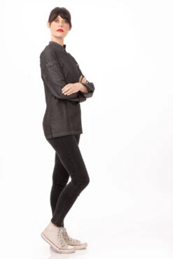 Chef Works Gramercy Denim Chef Jacket - EXWDZ002-BLK -Best Kitchenware Store EXWDZ002 BLK XS 2