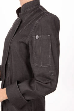 Chef Works Gramercy Denim Chef Jacket - EXWDZ002-BLK -Best Kitchenware Store EXWDZ002 BLK XS 3