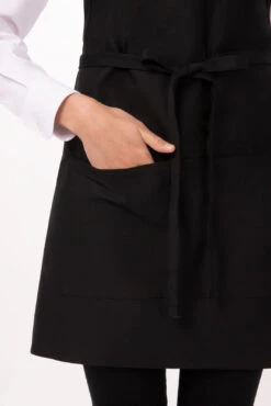 Chef Works V-Neck Tuxedo Apron - F23 -Best Kitchenware Store F23 BLK 2