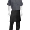 Chef Works Half Black Apron No Pocket - F28NP
