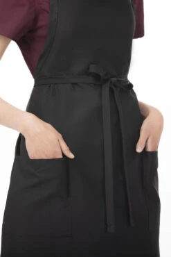 Chef Works Two Patch Pocket Bib Apron - F53 -Best Kitchenware Store F53 BLK 2