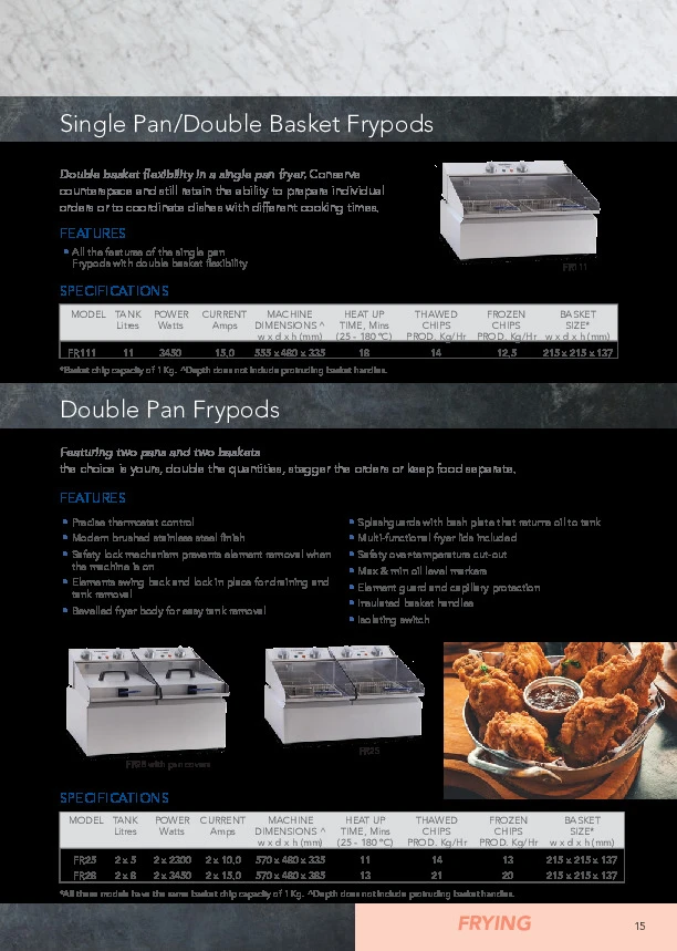 Roband FR18 - 8L Electric Frypod Bench Top Fryer 7 Roband FR18 - 8L Electric Frypod Bench Top Fryer - Image 5