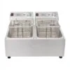 Apuro FS499-A Twin Tank Twin Basket 2x 5Ltr Countertop Fryer With Timer 2x 2.2kW