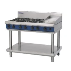 Anvil Blue Seal G518C-LS - 6 Burner Gas Cooktop + 300mm Griddle With Leg Stand