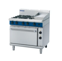Anvil Blue Seal GE506C - 4 Burner Gas Cooktop + 300mm Griddle With Electric Static Oven