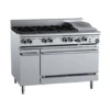 Anvil B+S Black OV-SB6-GRP3 - Gas Six Open Burners & 300mm Grill Plate With Oven -Best Kitchenware Store OV SB6 GRP3
