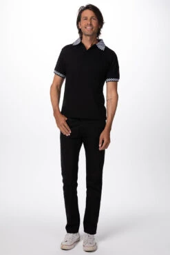Chef Works Traditional Black Polo Shirt - PCHB