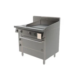 Anvil Goldstein PE2S24G28 - 2 X Solid Plates Electric Cooktop With Griddle And Oven