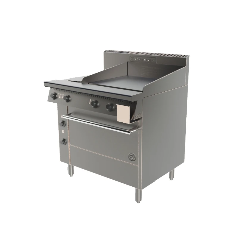 Anvil Goldstein PE2S24G28 - 2 X Solid Plates Electric Cooktop With Griddle And Oven