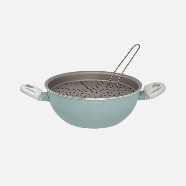 Pensofal VapSi Wok 2 Handles Tray Fork & Lid 24cm - Tiffany Blue 4 Pensofal VapSi Wok 2 Handles Tray Fork & Lid 24cm - Tiffany Blue - Image 2