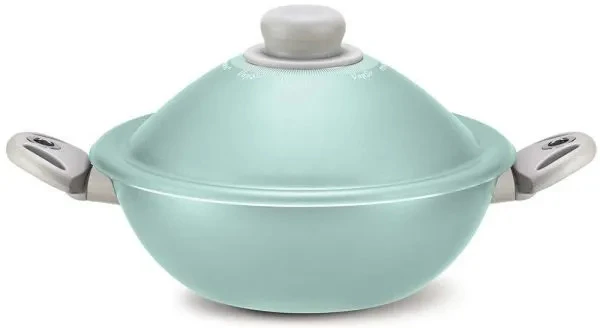 Pensofal VapSi Wok 2 Handles Tray Fork & Lid 24cm - Tiffany Blue 3 Pensofal VapSi Wok 2 Handles Tray Fork & Lid 24cm - Tiffany Blue