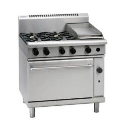 Anvil Waldorf RN8613GE - 4 Burner Gas Cooktop + 300mm Griddle With Electric Static Oven