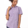 Chef Works Modern Gingham Short Sleeve Dress Shirt - SHC02W