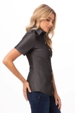 Chef Works Detroit Denim Shirt - SHC03W-BLK -Best Kitchenware Store SHC03W BLK 2XL 3