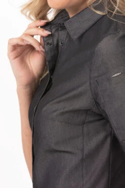 Chef Works Detroit Denim Shirt - SHC03W-BLK -Best Kitchenware Store SHC03W BLK 2XL 4