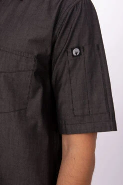 Chef Works Detroit Short Sleeve Denim Shirt - SKS002 -Best Kitchenware Store SKS002 BLK 2XL 2