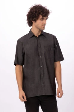 Chef Works Detroit Short Sleeve Denim Shirt - SKS002