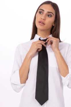 Chef Works Satin Dress Tie - TSPN -Best Kitchenware Store TSPN BLK 2