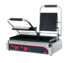 Anvil TSS3000 Double Panini Press (Ribbed Top/Flat Bottom)