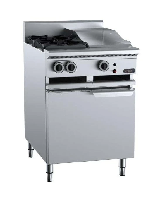 Anvil B+S Verro VBT-SB2-GRP3 Gas Combination Two Open Burners & 300mm Grill Plate