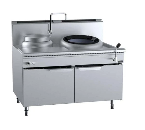 Anvil B+S Verro VCCF-HP1+1L Gas Single Hole Hi Pac Wok With Left Rear Pot - Cabinet Mounted 3 Anvil B+S Verro VCCF-HP1+1L Gas Single Hole Hi Pac Wok With Left Rear Pot - Cabinet Mounted